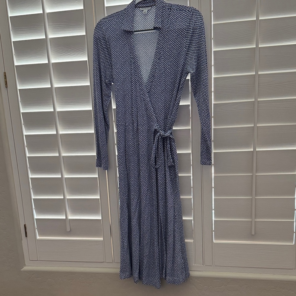 Tommy Hilfiger Navy and White Geometric Dress